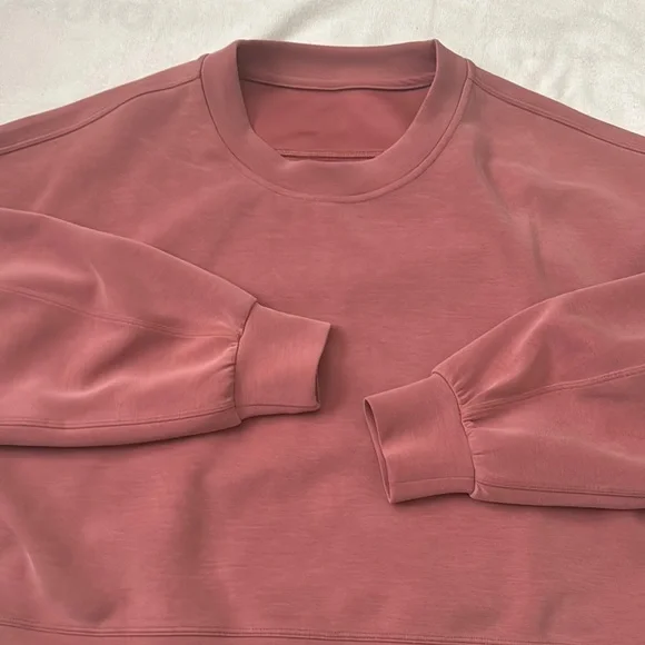 Lululemon Perfectly Oversized Cropped Crew *Softstreme 6/Spiced Chai - Picture 7 of 9